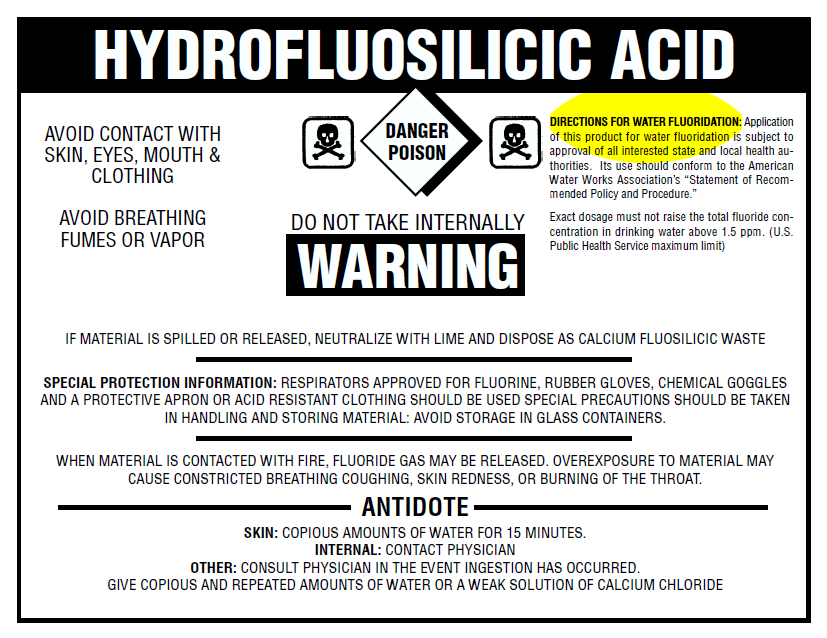 Fluoride Warning Label